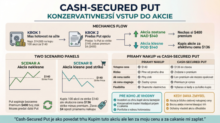 Cash-Secured Put ako konzervatívnejší vstup do akcie