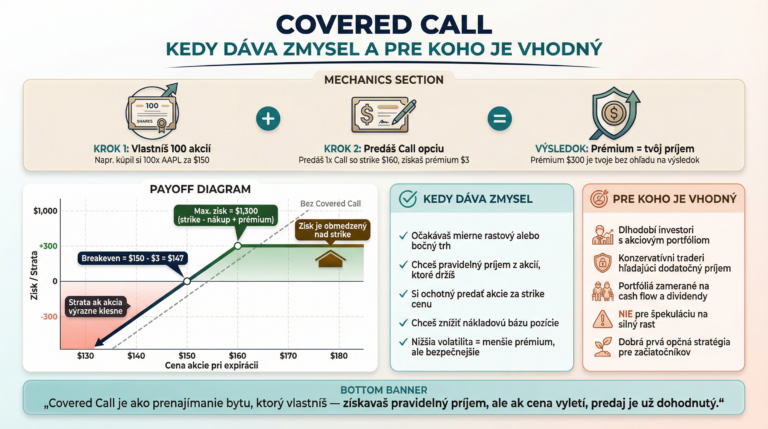 Covered Call: kedy dáva zmysel a pre koho je vhodný