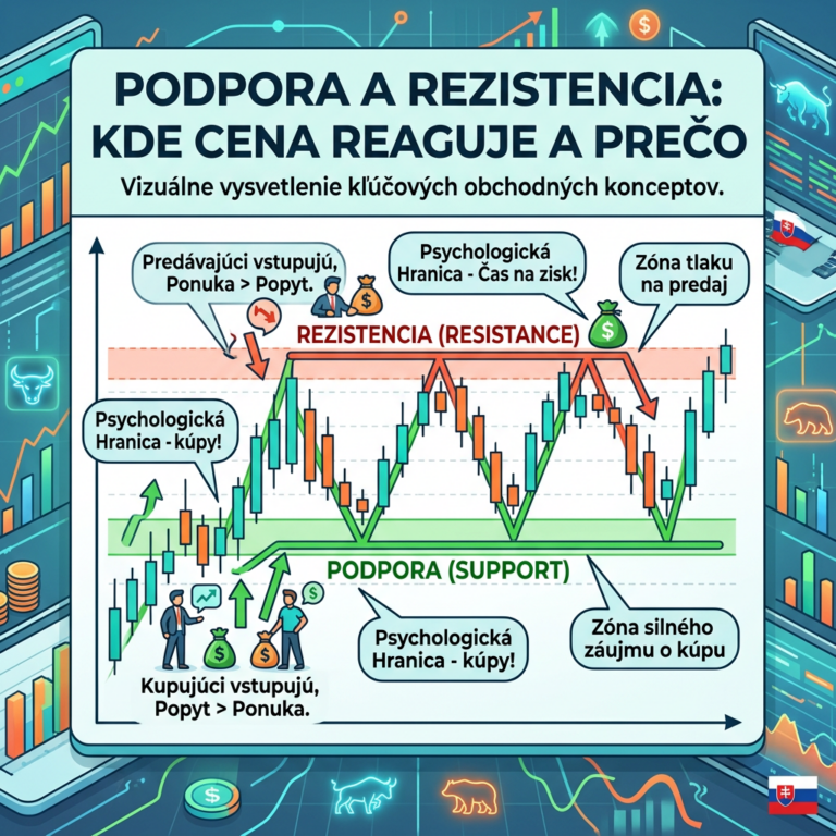 Support a rezistencia: kde cena reaguje a prečo