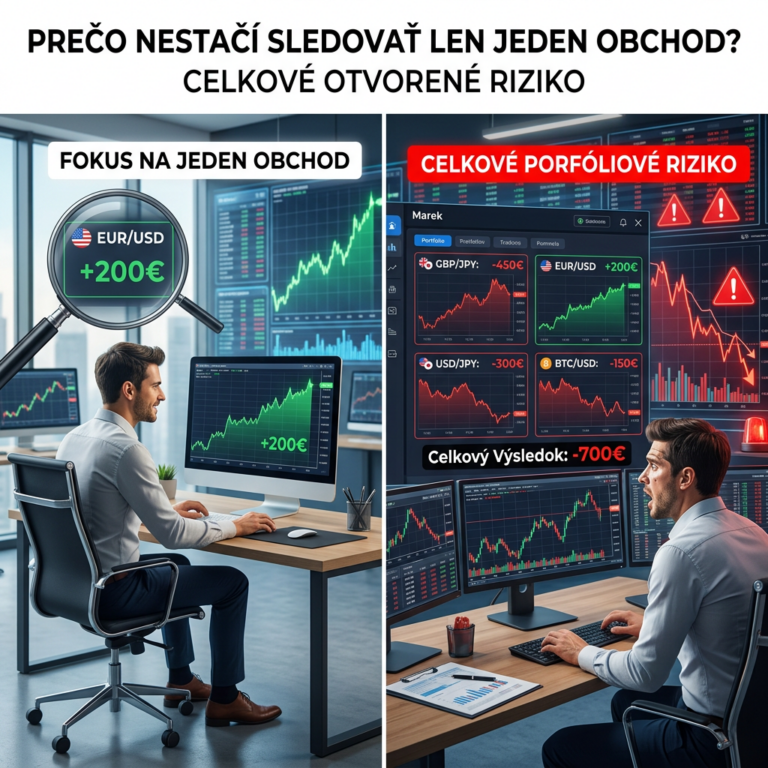 Celkové otvorené riziko: prečo nestačí sledovať len jeden obchod