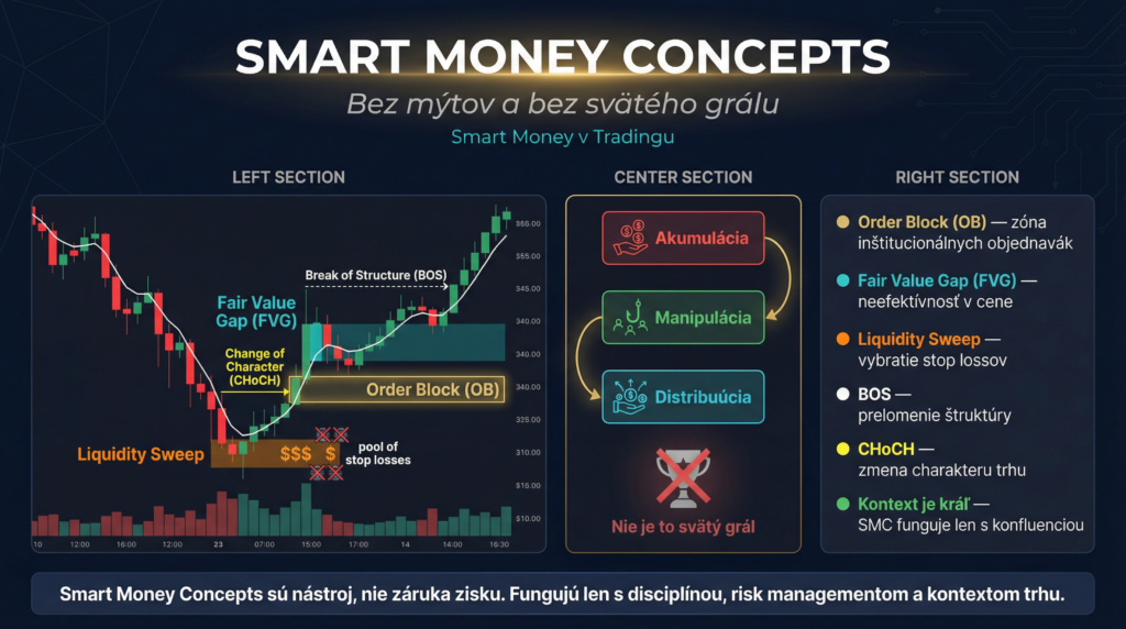 Smart Money Concepts bez mýtov a bez svätého grálu